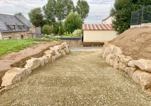 nivellement de terrain saint pair sur mer